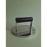Pro Smash Burger Presi Inox Paslanmaz (Smasher) (Profesyonel Köfte Ezme El Aleti) - Metalik