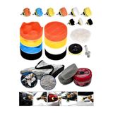 Pro15pcs 115Mm Pasta Cila Polisaj Süngeri,Fırça Mikrofiberbez,Pastacila Sünger Matkap Parlatma Seti