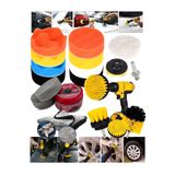Pro18pcs 115Mm Pasta Cila Polisaj Süngeri,Fırça Mikrofiberbez,Pastacila Sünger Matkap Parlatma Seti