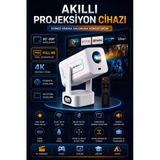 Pro602 Taşınabilir Android Projeksiyon Cihazı Bass Projektör Telefon Ekran Yansıtma Wifi Bluetooth