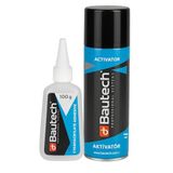 Proalet Bautech Hızlı Yapıştırıcı, İki Bileşenli Yüksek Viskoziteli, MDF, Ahşap, Metal, Plastik, Cam ve Deri Uyumlu, Çok Hızlı Kürleşen, Solventsiz, Endüstriyel, Güçlü Yapıştırıcı, 400 ml-100 ml Set