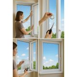 Proalet Çift Kanat Pratik Sineklik, 1,25 m x 1,5 m Tül, Kapı & Pencere Uyumlu, Kolay Montaj, Pratik, 5,5 m Yapıştırma Bantlı