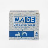 Proalet Hiva Çelik Çivili Kroşe, Kablo Klipsi, Dayanıklı, Plastik, Beyaz, Pratik, Kablo Sabitleme Aparatı, Elektrik, Tesisat Düzenleme İçin, Çivi Klips Seti, 100 Adet (No:4)