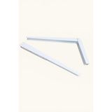 Proalet Kırma Katlanır Masa Konsolu, 30 cm, Dayanıklı Metal Malzeme, Duvara Monte Edilebilir, Katlanabilir Raf Ayağı, Masa Ayak Destek Aparatı, Kolay Kurulum, Çok Amaçlı Kullanım, 2'li Set (Beyaz)