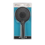 Proalet Lux Turbo Duş Başlığı, 5 Farklı Akış, Yüksek Basınçlı, Su Tasarruflu, Ultra Dayanıklı, Çok Fonksiyonlu, Yüksek Kalite, Vakumlu Ambalaj, El Duşu (Siyah)