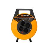 Proalet Makaralı Seyyar Kablo, 3x1,5 mm², Dayanıklı Uzatma Kablosu, Dörtlü Prizli, Elektrik Kablosu, İç Mekan, Dış Mekan Kullanımına Uygun, Endüstriyel Tip, Taşınabilir Enerji Dağıtım Tamburu (10 m)