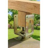 Proalet Metal Pergule Ayağı, 7‑12 cm Ayarlanabilir, M14 Civatalı, Tablalı, Bahçe, Kamelya, Tente Ayağı, Dayanıklı Galvanizli Pergola Ayak