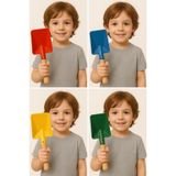 Proalet Mini Saplı Bahçe Küreği, Renkli Metal Başlık, Ahşap Sap, Hobi Bahçesi, Hayvan Yemi Verme, Çocuklar İçin Güvenli, Saksı Toprağı Taşıma, Mini Boy, Hafif ve Dayanıklı Çok Amaçlı Bahçe Küreği