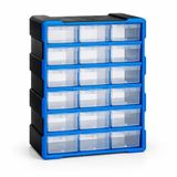 Proalet Monoblock Çekmece Seti 18'li, Büyük Boy, 38,1x15,7x47,5 cm, Vida, Hobi, Parça Saklama Kutusu, Atölye, Büro Kullanımına Uygun, Şeffaf Kapaklı, Pratik Saklama Ünitesi, Organizer, Düzenleyici