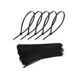 Proalet Plastik Kablo Bağı, 100 Adet, Isıya Dayanıklı, Kablo Tutturma Bağı, 6,6 Naylon, Kablo Kelepçesi, Tel Bağı Seti, Elektrik Tesisatı, Ofis, Ev Kullanımı İçin Kablo Düzenleyici (Siyah, 2,5x100 mm)