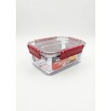 Proalet Softchef 3'lü Sızdırmaz Saklama Kabı Seti - 375 ml / 800 ml / 1700 ml Dikdörtgen Kilitli Erzak ve Erzak Kutusu, Bpa Free Şeffaf Buzdolabı Içi Düzenleyici Organizer (Kırmızı) - 1,7 ml - Karışık Renk