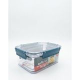 Proalet Softchef 3'lü Sızdırmaz Saklama Kabı Seti - 375 ml / 800 ml / 1700 ml Dikdörtgen Kilitli Erzak ve Erzak Kutusu, Bpa Free Şeffaf Buzdolabı Içi Düzenleyici Organizer (Lacivert) - 1,7 lt - Çok Renkli