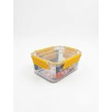 Proalet Softchef 3'lü Sızdırmaz Saklama Kabı Seti - 375 ml / 800 ml / 1700 ml Dikdörtgen Kilitli Erzak ve Erzak Kutusu, Bpa Free Şeffaf Buzdolabı Içi Düzenleyici Organizer (Sarı) - 1,7 ml - Karışık Renk