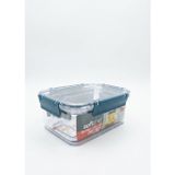 Proalet Softchef 3'lü Sızdırmaz Saklama Kabı Seti - 375 ml / 800 ml / 1700 ml Dikdörtgen Kilitli Erzak ve Erzak Kutusu, BPA Free
