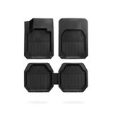 Proalet Universal Oto Paspas Seti, 3D Derin Havuzlu, Kesilebilir, 1. Sınıf PVC Malzeme, Kaymaz Tabanlı, Ayak Dayamalı, Neme ve Aşınmaya Dayanıklı, 5 Parça, Şaft Tüneli Dahil, Araç Paspası (Siyah)
