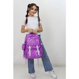 Probag Çocuk Okul Çantası Mor Parlak Varak Desenli Ilkokul Sırt Çantası
