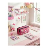 Probag Hello Kitty Baskılı Çift Bölmeli Pembe Kız Çocuk Okul Kalemliği