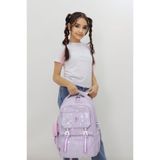 Probag Kız Çocuk Okul Çantası Lila Varak Desenli Parlak Kapaklı Ilkokul Sırt Çantası