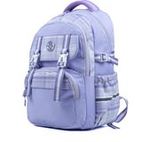 Probag Lila Kareli Okul Çantası 4 Bölmeli Ortopedik Sırt Destekli Su Geçirmez Ilkokul Ortaokul Sırt Çantası