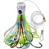 Proberos Maket Balık Deniz Balıkçılığı Ahtapot 3D Gözler Balık Yemi Wobler - 96 gr, 23 cm, hook 8/0# - Açık Yeşil