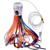Proberos Maket Balık Deniz Balıkçılığı Ahtapot 3D Gözler Balık Yemi Wobler - 96 gr, 23 cm, hook 8/0# - Turuncu