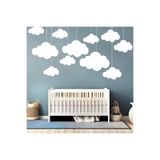 Probest DESIGN Oda Tavan Dekoru Beyaz Bulut Süslemeleri, Kreş, Çocuk Odası, Baby Shower Parti süslemeleri, 10 Adet
