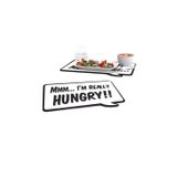 Probest Eğlenceli Hungry Konuşma Balonu Ahşap Tepsi, Amerikan Servis