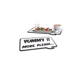 Probest Eğlenceli Yummy Konuşma Balonu Ahşap Tepsi, Amerikan Servis