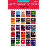 Probest Seyahat Retro Uçak Bavul Kartı Etiketleri, Retro Sticker, Laptop, Karavan, Defter Etiketleri