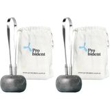Probident Dil Temizleme Aparatı/Dil Sıyırıcı Kese + Stand Hediyeli Full 304 Surgical Stainless Steel (2 paketi)