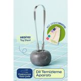 Probident Probiwhite Dil Temizleme Aparatı/dil Sıyırıcı Tıbbi Paslanmaz Çelik El Yapımı Beton Stant Kesesi