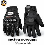 Probiker Biker Tam Parmak Koruyucu Sürüş Eldiveni - Renk: Siyah Beden: 2XL