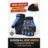 Probiker Kısa Motosiklet Eldiveni Yazlık - Renk: Kırmızı / Siyah | Beden: M - XL - Siyah - Mavi