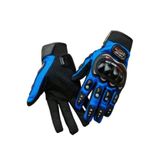 ProBiker Koruma Tam Parmak Uzun Motosiklet Motorcu Kurye Eldiven-Mavi/ L
