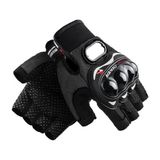 Probiker Motorcu İçin Yarım Parmak Korumalı Eldiven - Renk: Siyah Beden: XL