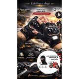 Probiker Yarım Parmak Korumalı Biker Eldiveni - Renk: Siyah Beden: XL