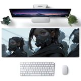 ProbTis Cyberpunk Mouse Pad, Büyük Siber Fare Altlığı, Oyun Havalı Fare Altlığı, Kaymaz Kauçuk Taban, Ev Ofis için Büyük Genişletilmiş Masa Koruyucu, 80 cm x 30 cm (Cyberpunk)