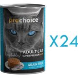 Prochoice Balıklı & Sebzeli 24x400 gr Yetişkin Konserve Kedi Maması