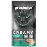Prochoice Creamy 4x15 gr Tavuklu Ton Balıklı Sıvı Kedi Ödülü
