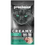 Prochoice Creamy Sterilised Tavuklu ve Ton Balıklı 4x15 gr Sıvı Kısırlaştırılmış Kedi Ödülü