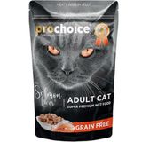 Prochoice Pouch Tahılsız Somon ve Ciğerli Konserve Yetişkin 85 gr Yaş Kedi Maması