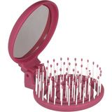 Proco Beauty Makaron Tarak - Katlanabilir 3D Esnek Tasarımlı Aynalı Çanta Boy Fırça Tüm Saçlar İçin