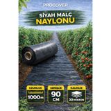 Procover Malç Naylonu Uzunluk 1000 Metre Genişlik 90 Cm Kalınlık 30 Mikron Deliksiz Tarım Örtüsü