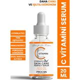 Procsin C Vitamini Serum 20 ml Tüm Cilt Tiplerine Uygun Leke Karşıtı Ton Eşitleyici Aydınlatıcı