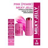 PROCSIN Milky Jelly Doğal Görünüm Dudak ve Yanak Renklendirici Allık Pembe (Pink) 5 GR
