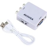 proda PRD-1025 Av To VGA Görüntü ve Ses Çevirici Dönüştürücü Kutu - Beyaz