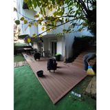 Prodeck (0,86M2)AHŞAP Plastik Deck(Kompozit) Yer Döşemesi Taban Profili ,150 Cm(4 Adet Deck) Klipsleri Dahil - Açık Kahverengi