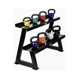 Prodips 2 Katlı Kettlebell Standı Ergonomik Tasarımlı Dayanıklı Siyah Malzeme ile Ev ve Spor Salonu Uyumlu