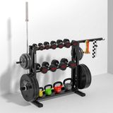Prodips Ağırlık Plaka Bar Dambıl Kettlebell ve Aksesuar Depolama Sehpası - Siyah