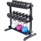 Prodips Dambıl ve Kettlebell Depolama Standı 3 Katlı Ağırlık Sehpası - Siyah